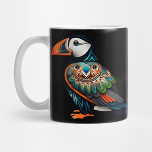 Alaska's Iconic Puffins as Beautiful Art: Add a Touch of Coastal Charm to Your Decor Mug